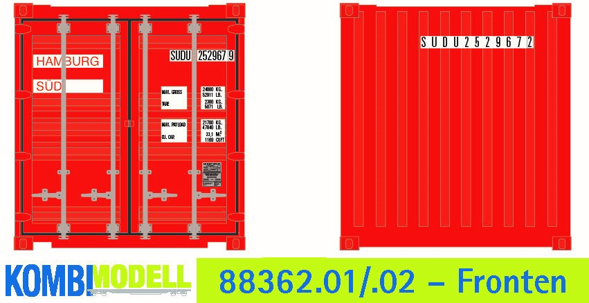 Container 20´FlatPanel COLUMB US-Line, Behälternummer: SUDU 252967