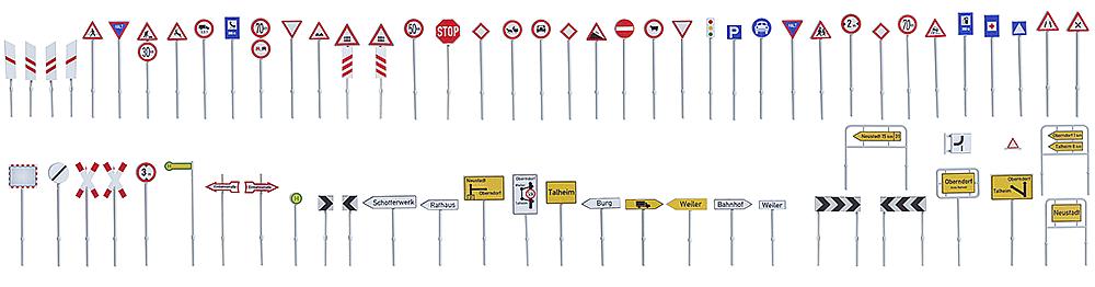 Verkehrsschilder-Set, Epoche III, H0