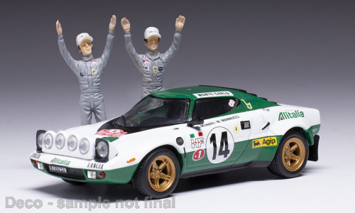 Lancia StratosHF´1 Win.MC1975 #14 Winner Rallye Monte Carlo Serie1 mit Figuren S