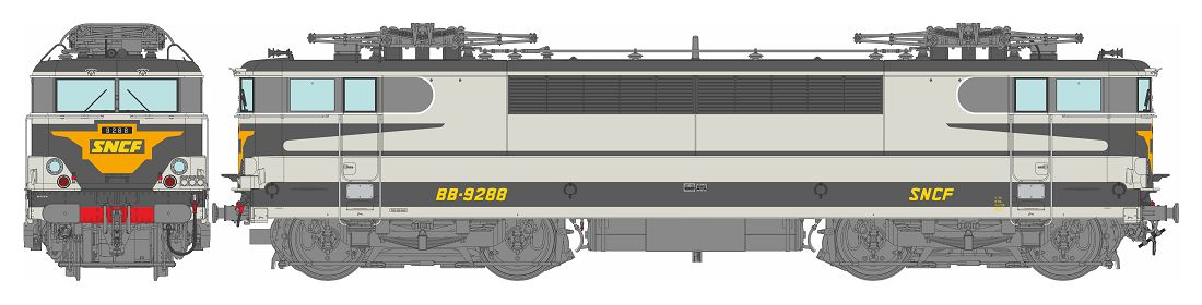 SNCF BB 9200 MTE Ep.4-5 DC Betr-Nr: 9288, "PARIS SO", grau "ARZENS"