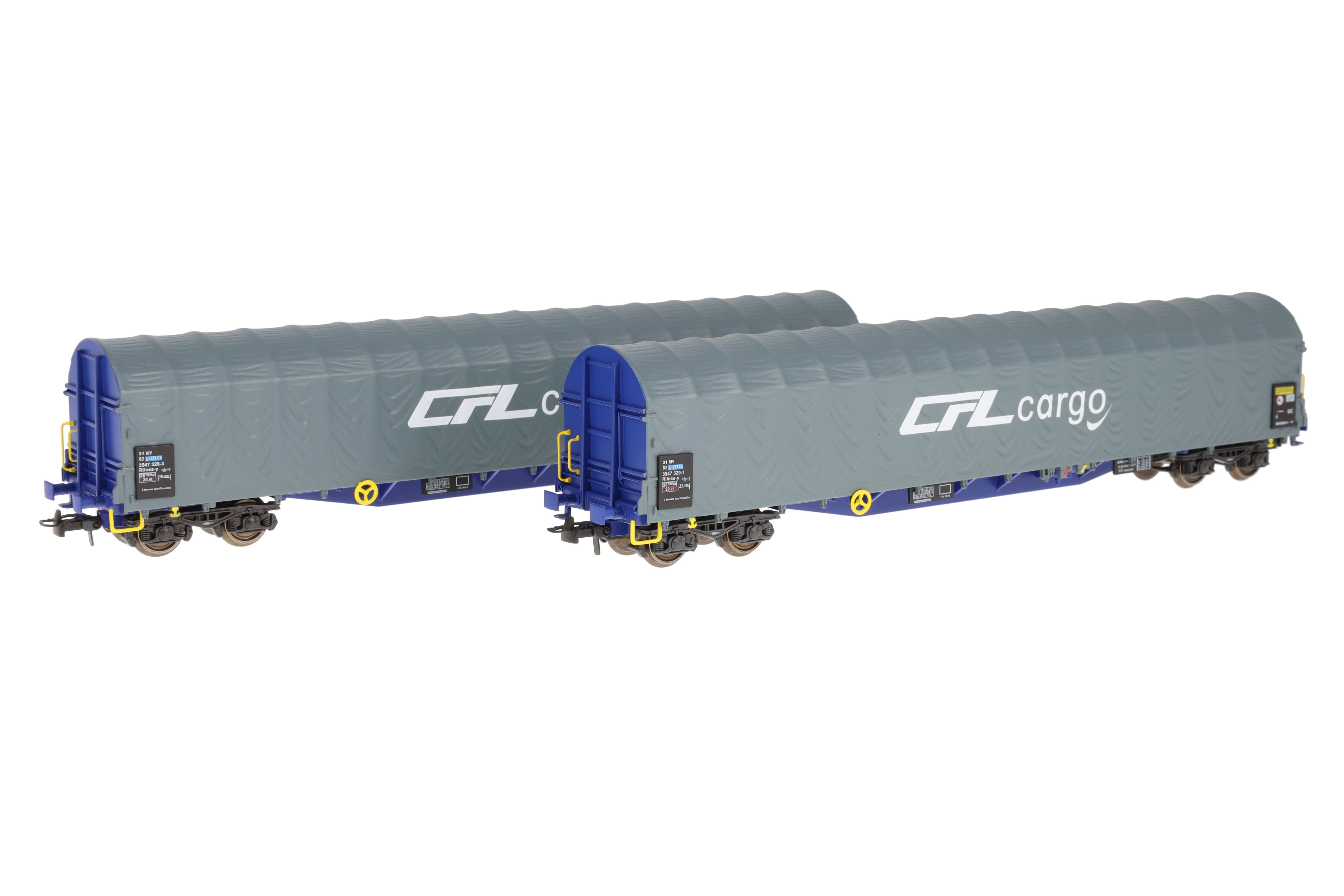 L-CFLCA 2x SchiebeplanenWagen CFL CARGO, blau/ grau, Ep.6, Set B