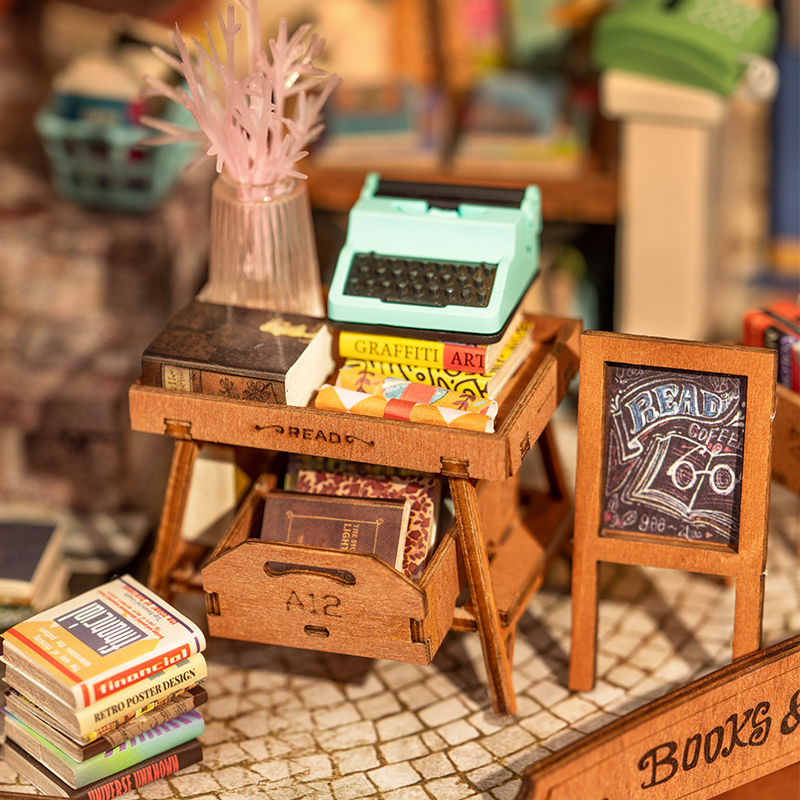 Corner Bookstore - Bücher- Laden Miniaturhaus