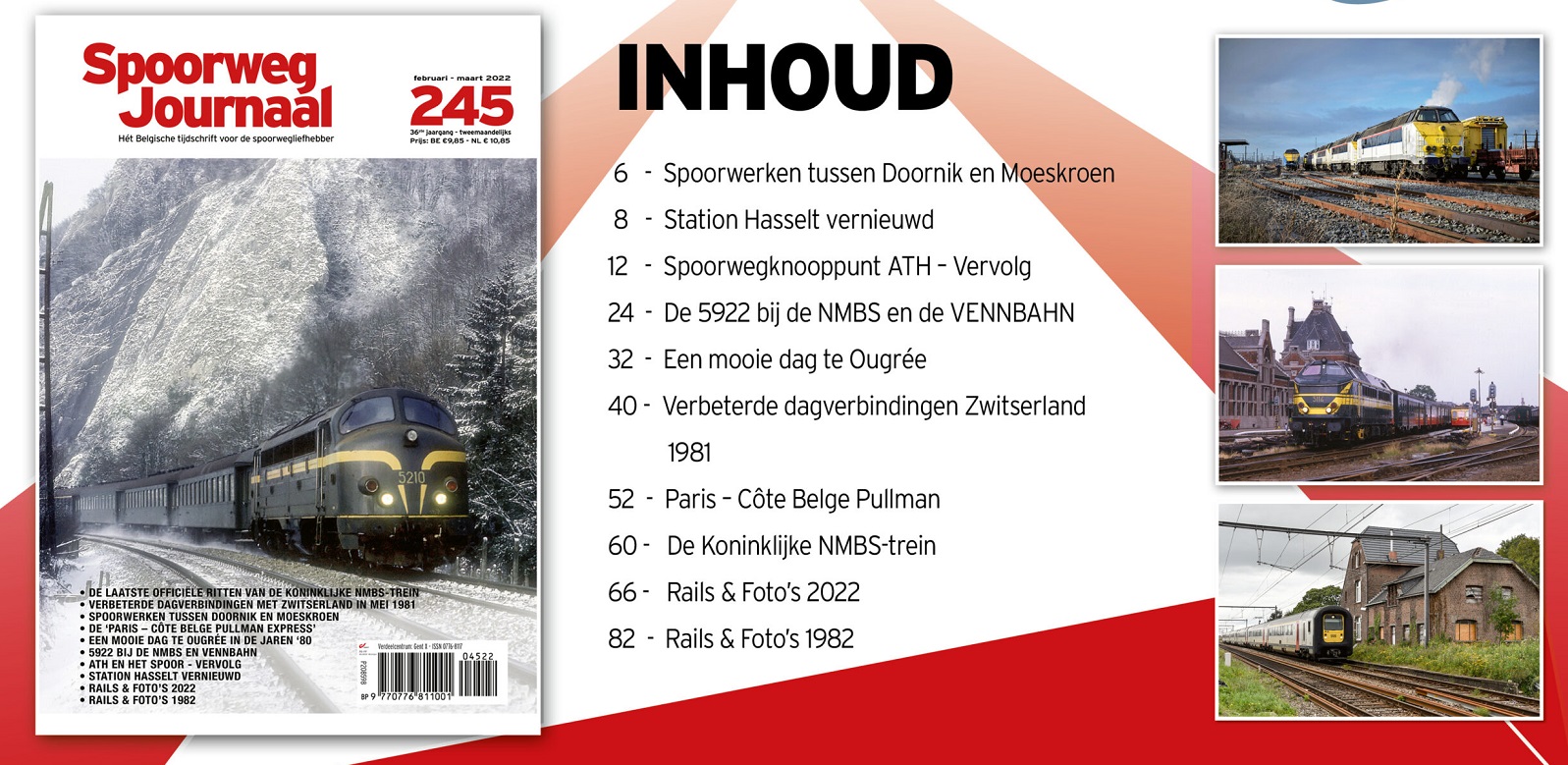 Spoorweg Journal 245 Het Belgisch Tijdschrift voor de spoorwegliefhebber - niede