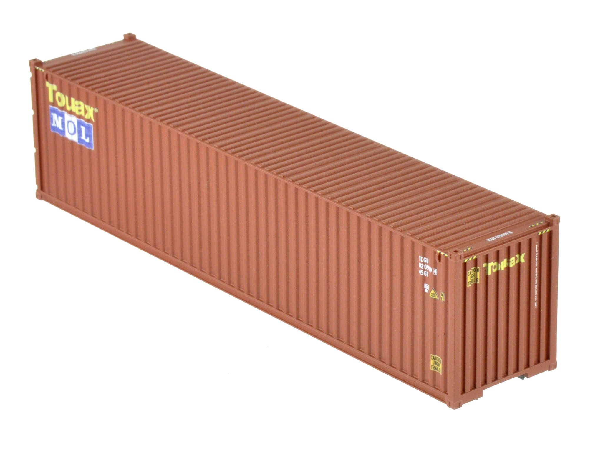 1:87 40´Container MOL neues Logo, Touax-Pool, Ct40´ (45G1) High-Cube, Behälternu