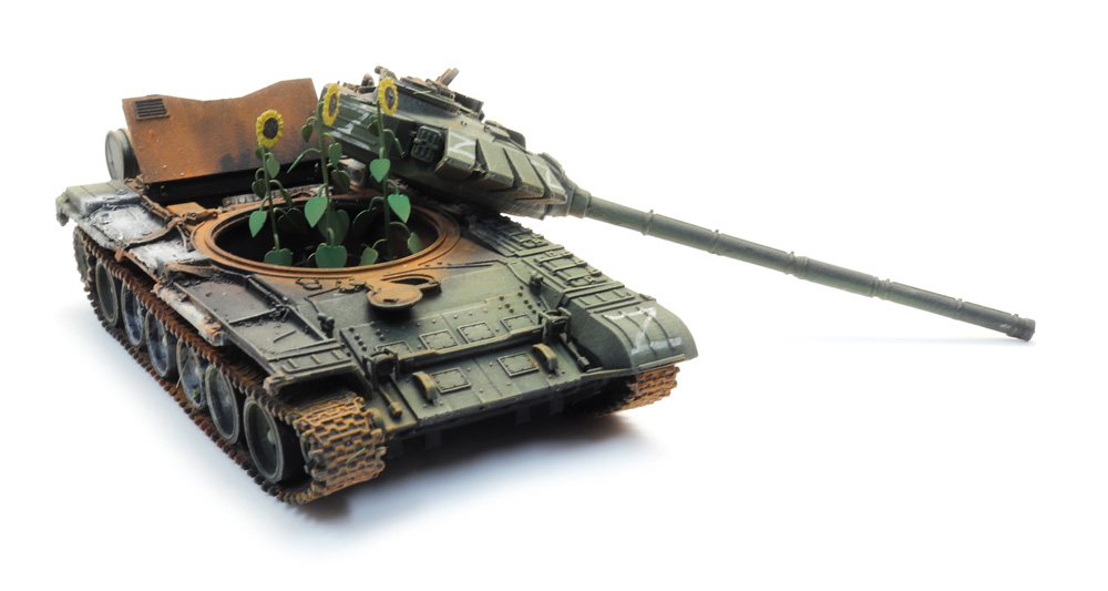 Russischer T-72 RIP-Serie mit Sonnenblume