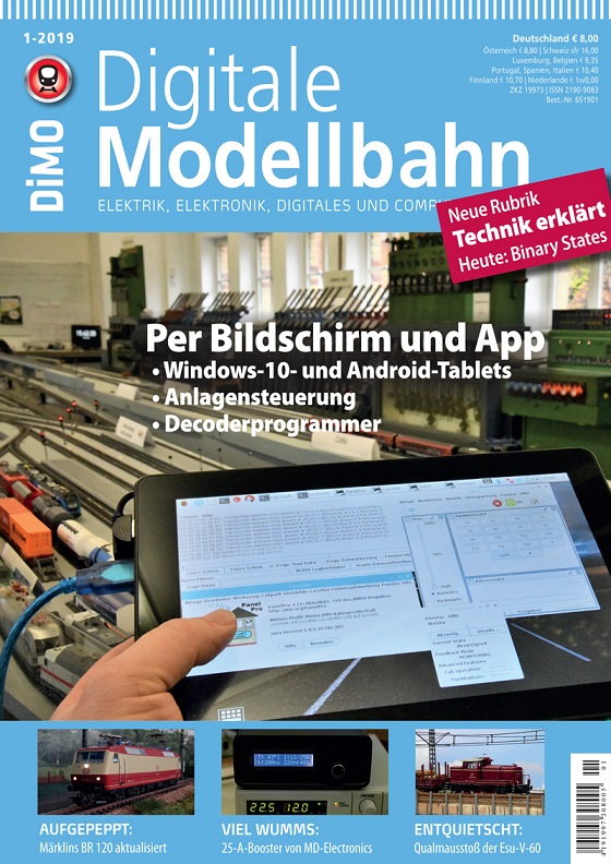 Z Digitale Modellbahn 1/2019 84 Seiten im DIN-A4-Format, Klammerheftung, mit meh