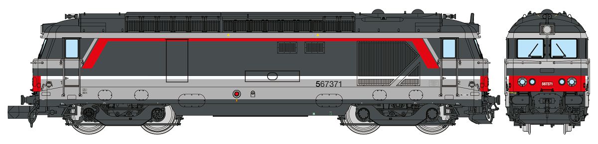 SNCF BB67000 Multiserv Ep5-6 Betr-Nr: 67371, Depot de "CHAMBERY", Livrée Multiservice