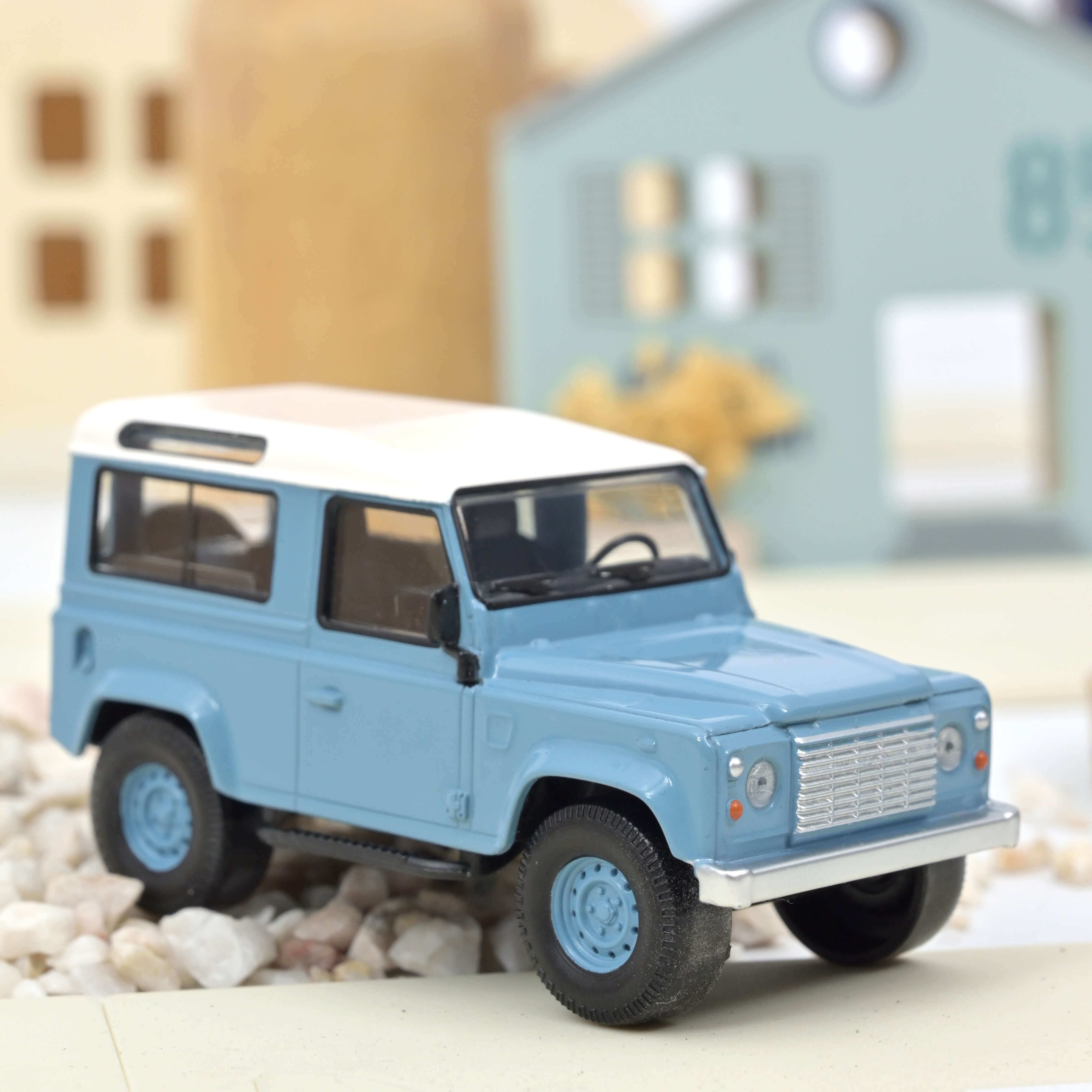 Landrover Defender ´95 Blau/w Jetcar / Jet cars 1:43