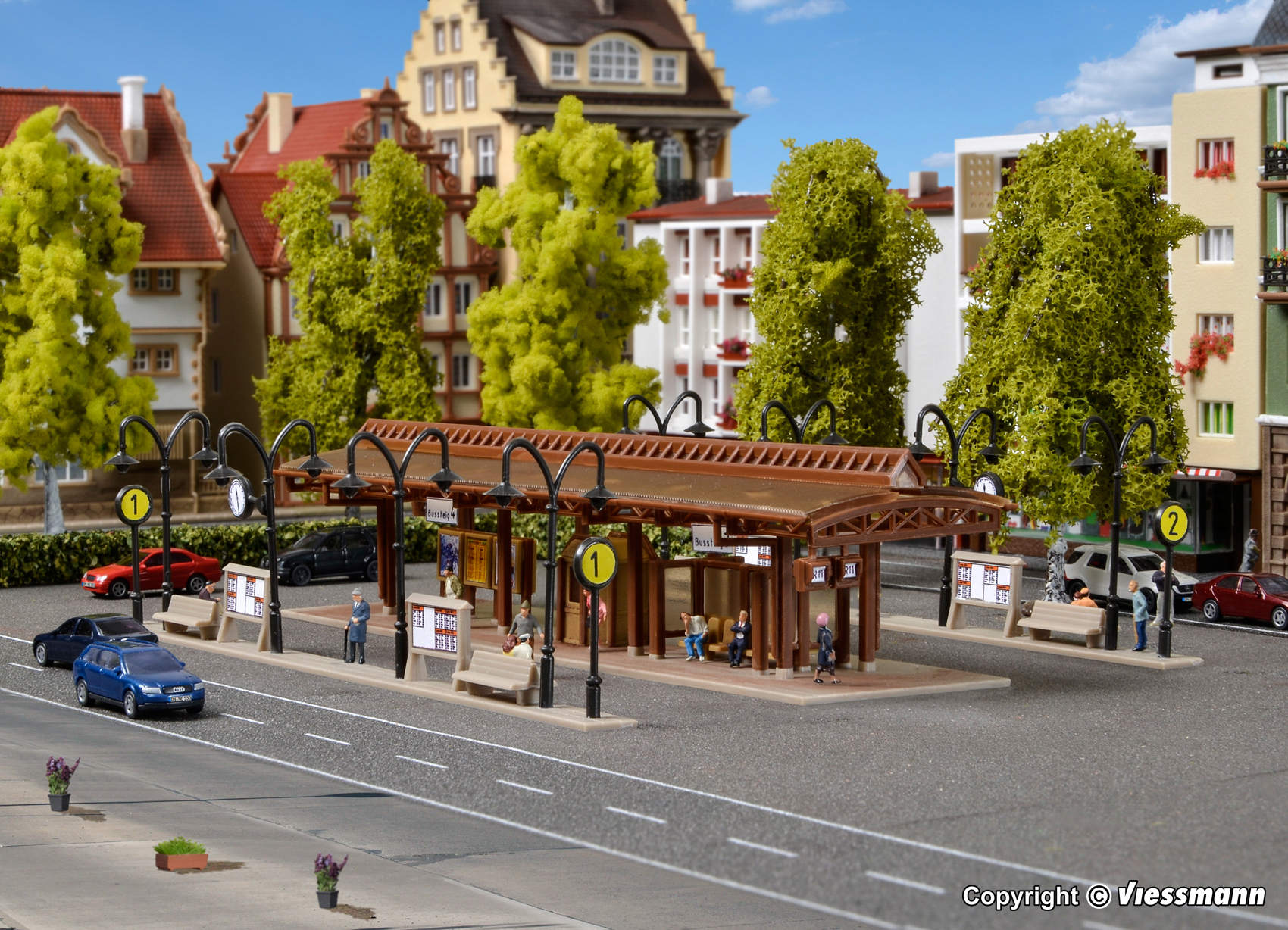 Busstation, überdacht, N 