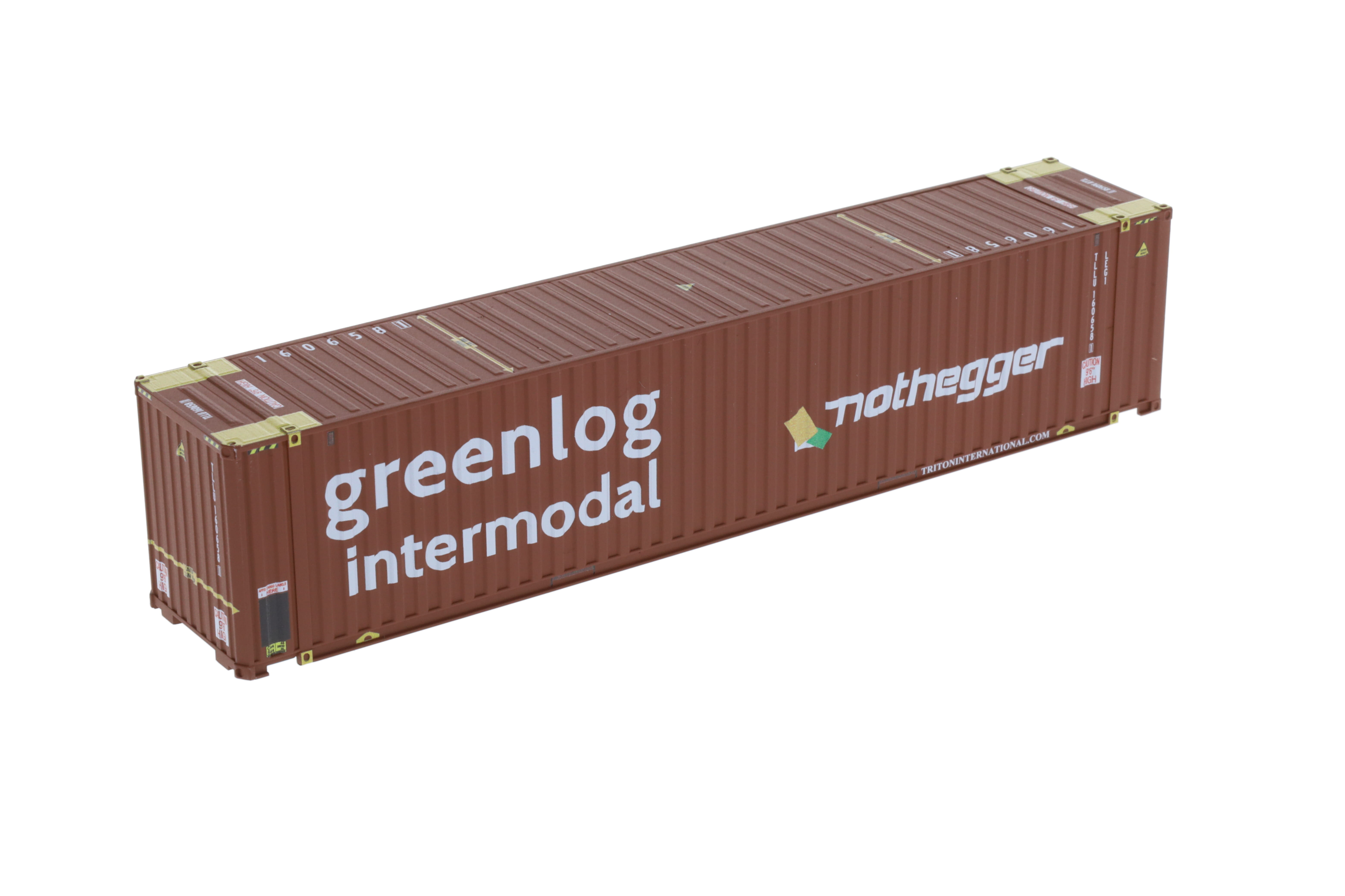 1:87 45´ Container GREENLOG INTERMODAL / NOTHEGGER, WB-A HC (Euro), braun, TRITON-Pool, TLLU 160658 1