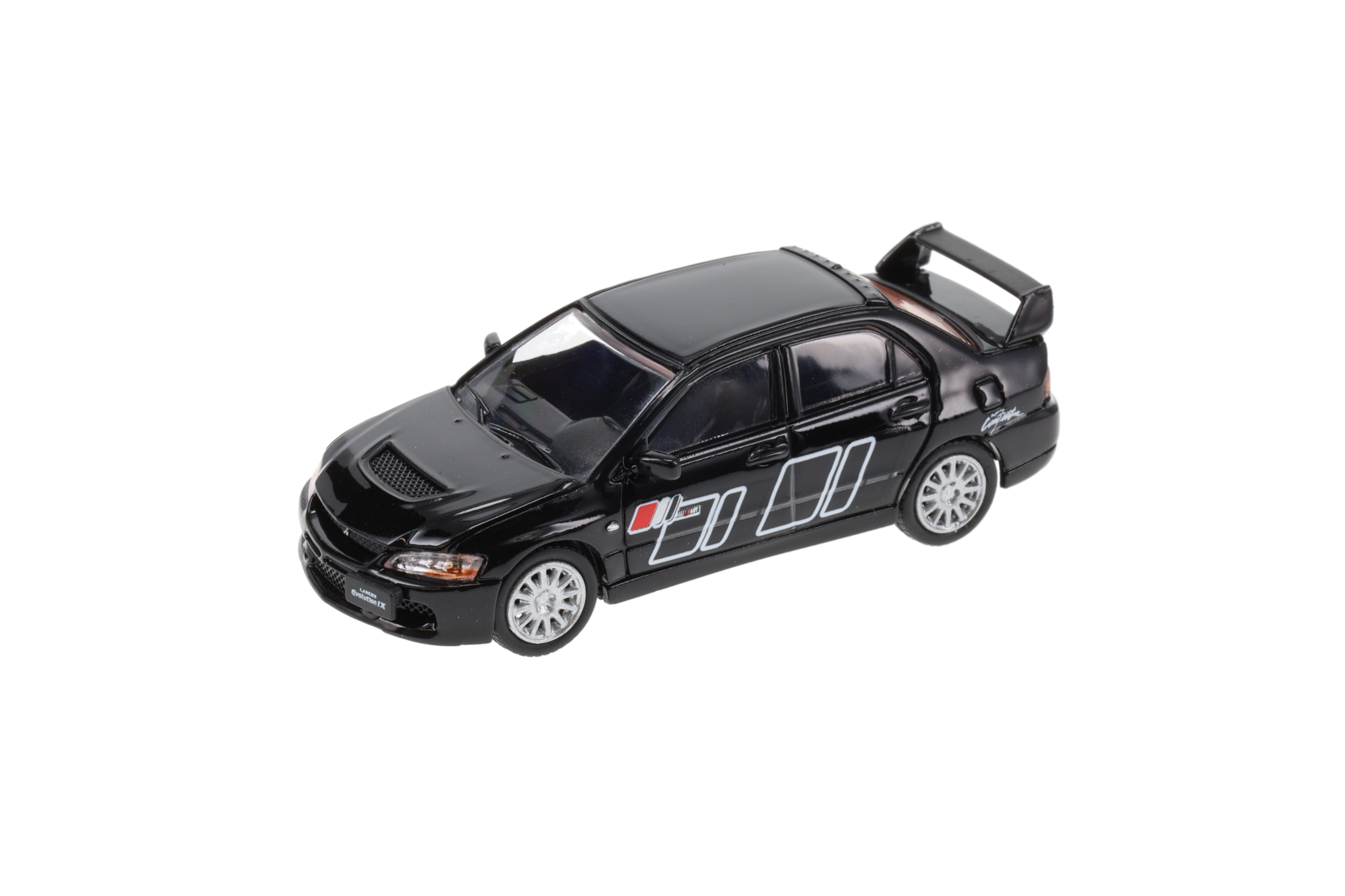 Mitsubishi Lancer Evo 9 schwarz mit Aufdruck