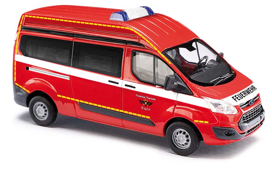 Ford Transit Bus FW Köln Custom Hochdach Feuerwehr 1:87 Bj 2012