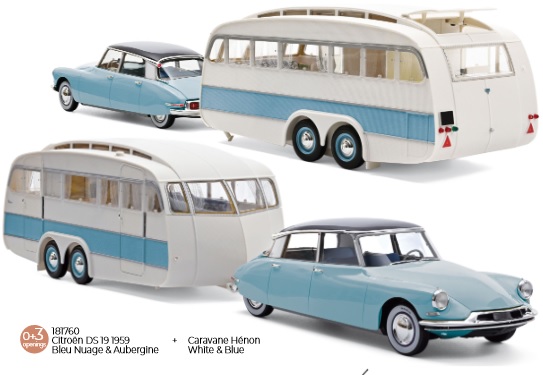 Citroën DS 19 1959 + Caravane Hénon 1/18 NOREV 181760 –