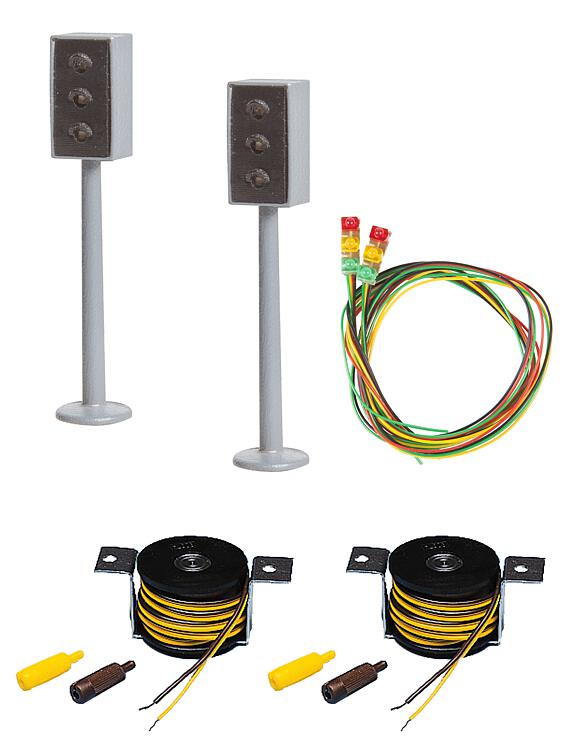 2 LED-Ampeln mit Stopp- Stellen, N